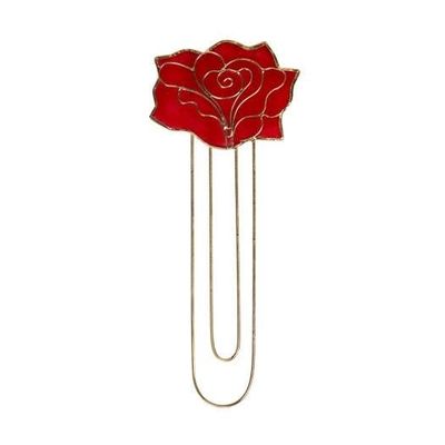 Red Rose Capiz Bookmark, Philippines