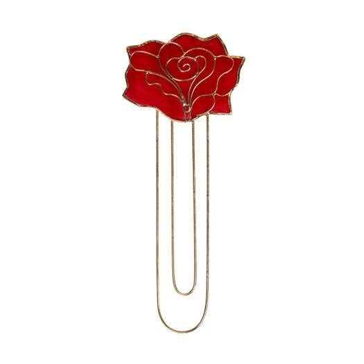 Red Rose Capiz Bookmark, Philippines