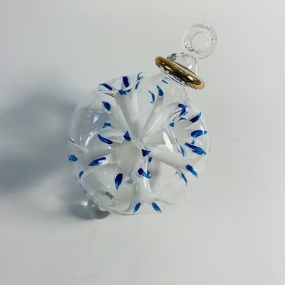 Blown Glass Small Ornament - Blossoms Blue, Egypt