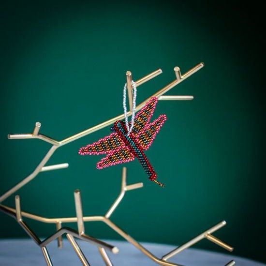 Dragonfly Beaded Ornament, Guatemala