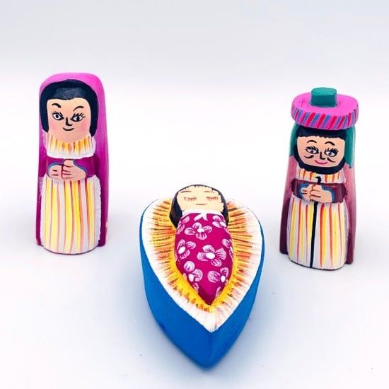 Balsa Christmas Nativity Set, Nicaragua