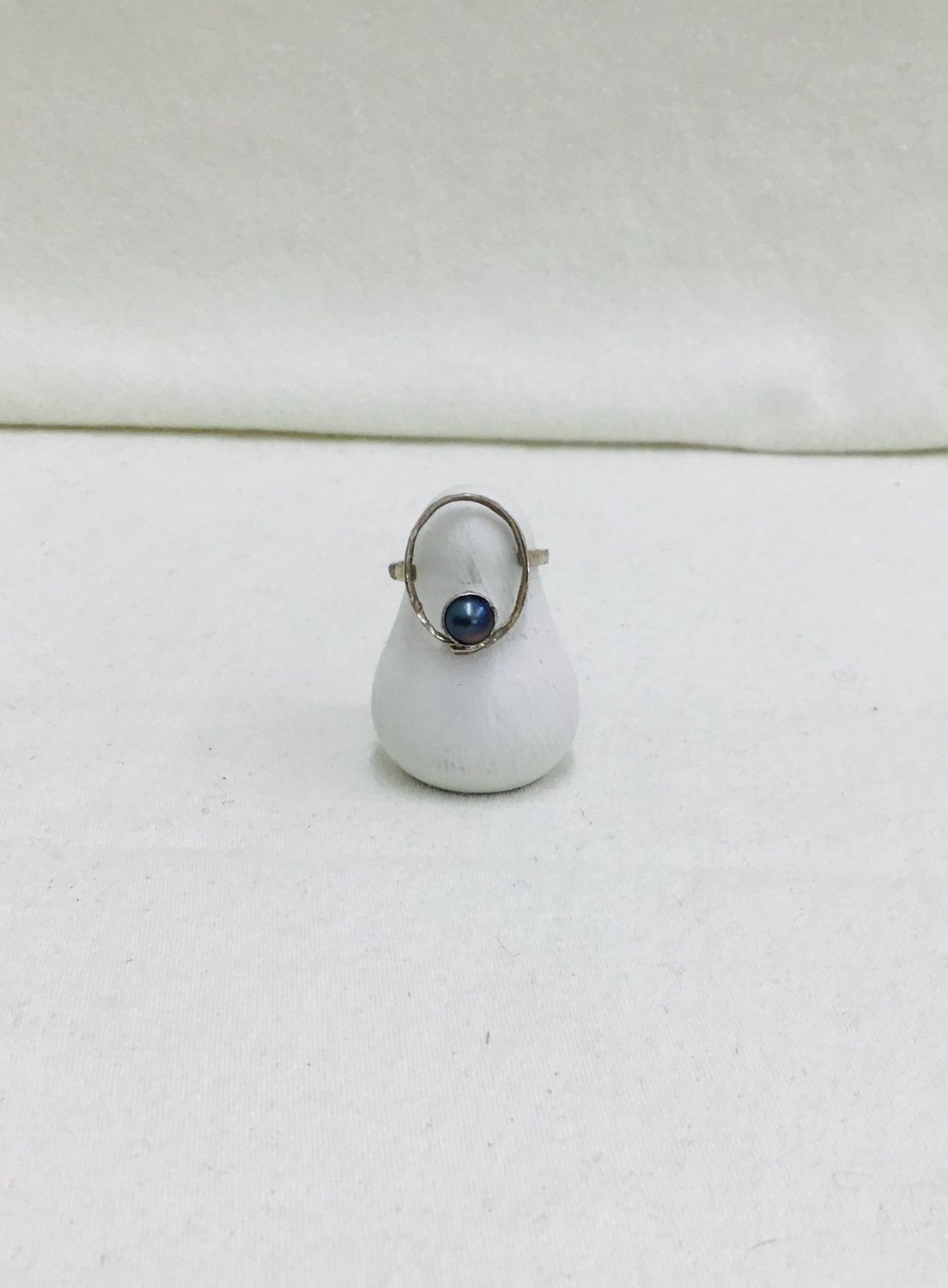 Purple Pearl  Solitaire Ring