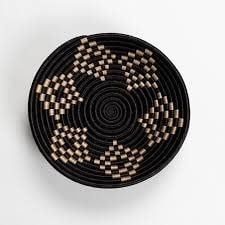 Bariku Basket Black with Tea 16&quot;, Rwanda