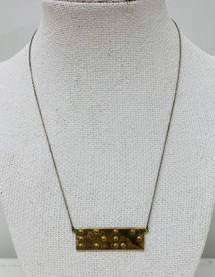Braille Love Necklace
