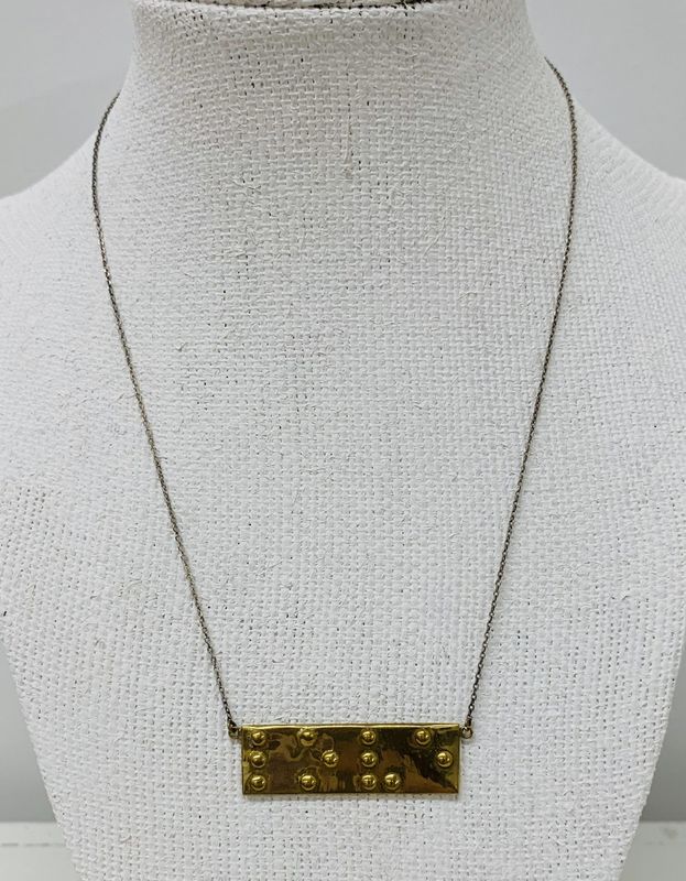 Braille Love Necklace