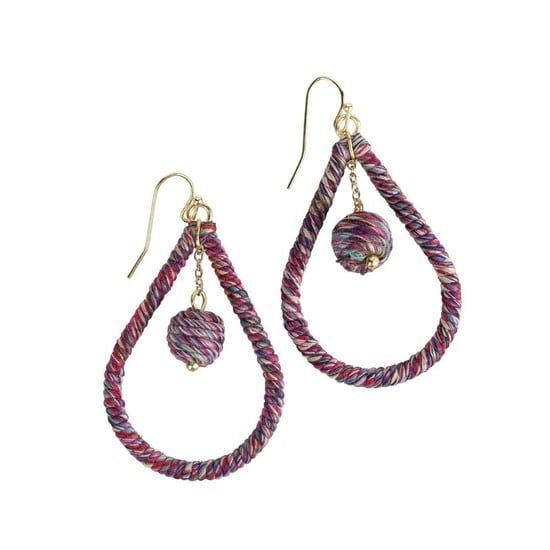 Wrapped Teardrop Earrings, India