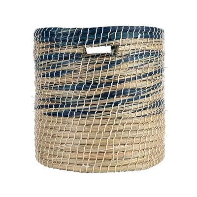 Seaside Kaisa Grass Basket 14&quot;, Bangladesh