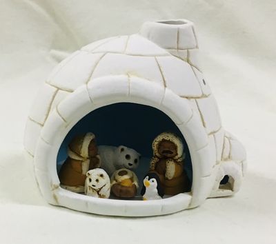 Igloo Ceramic Nativity, Peru