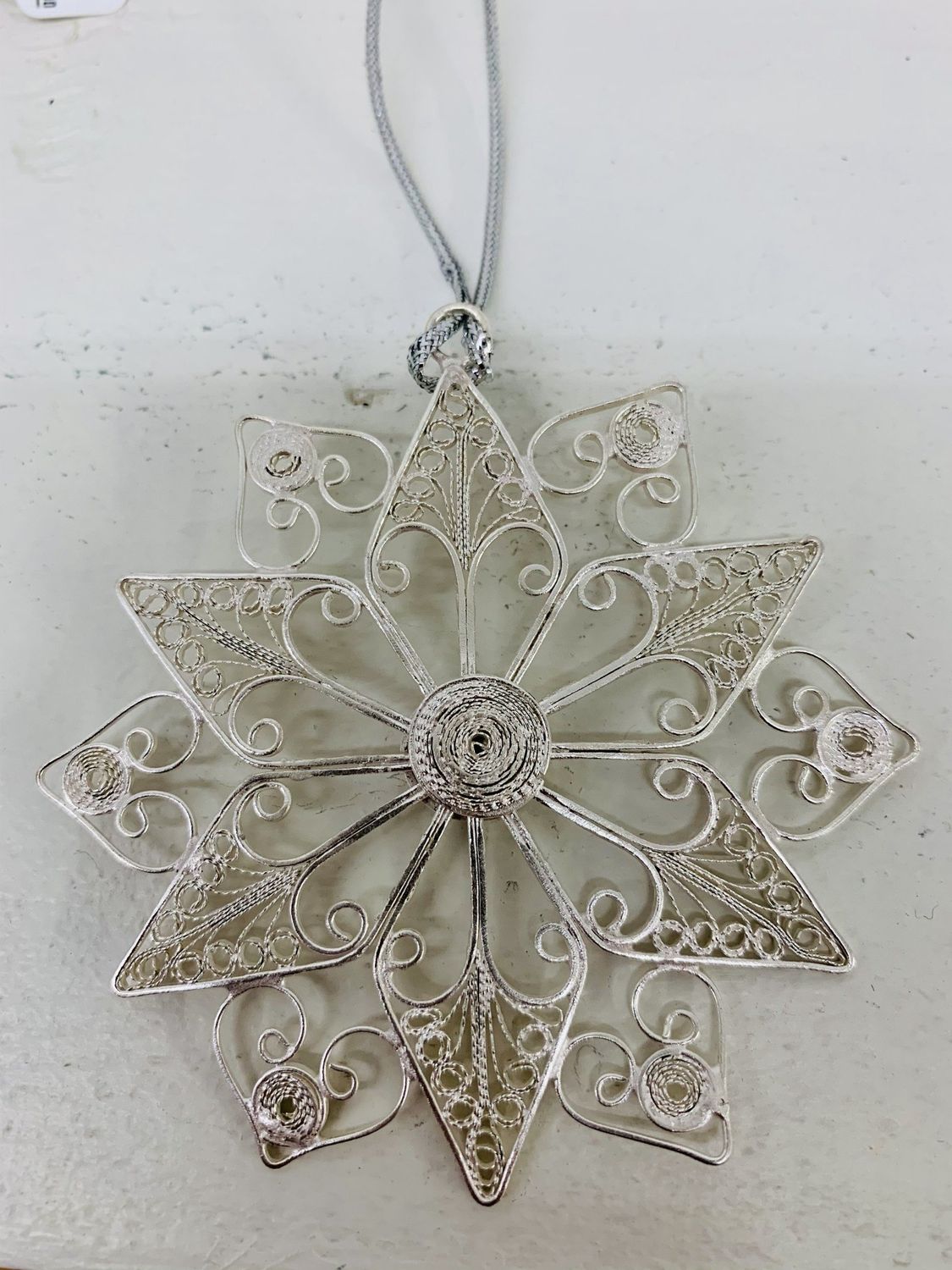 Snow Wonder Filigree Ornament, Indonesia