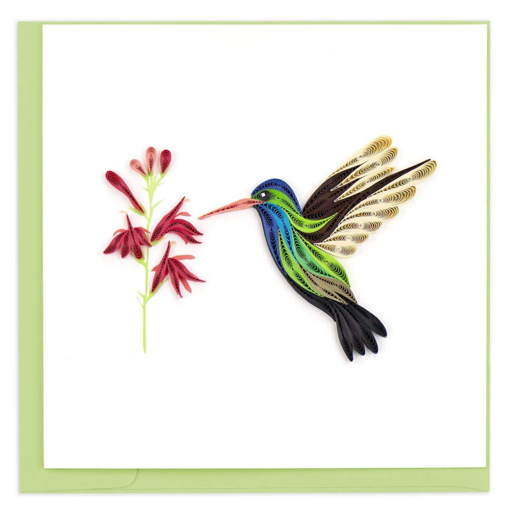 Broad Billed Hummingbird Quilling Card, Vietnam