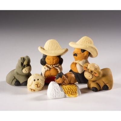Characato Mini Nativity Set of 9, Peru