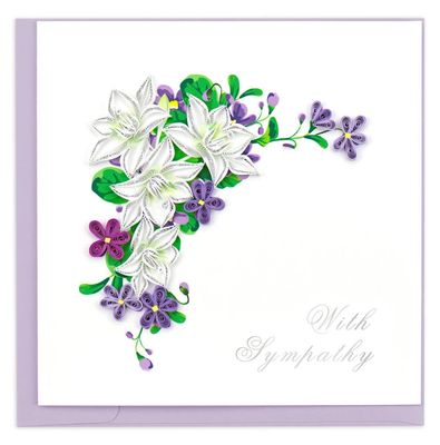 Flower Sympathy Quilling Card, Vietnam