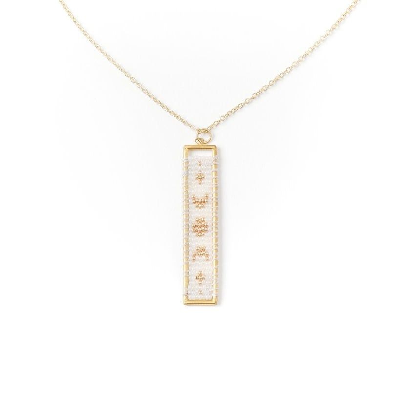 Adiya Woven Necklace Lunar Light, India