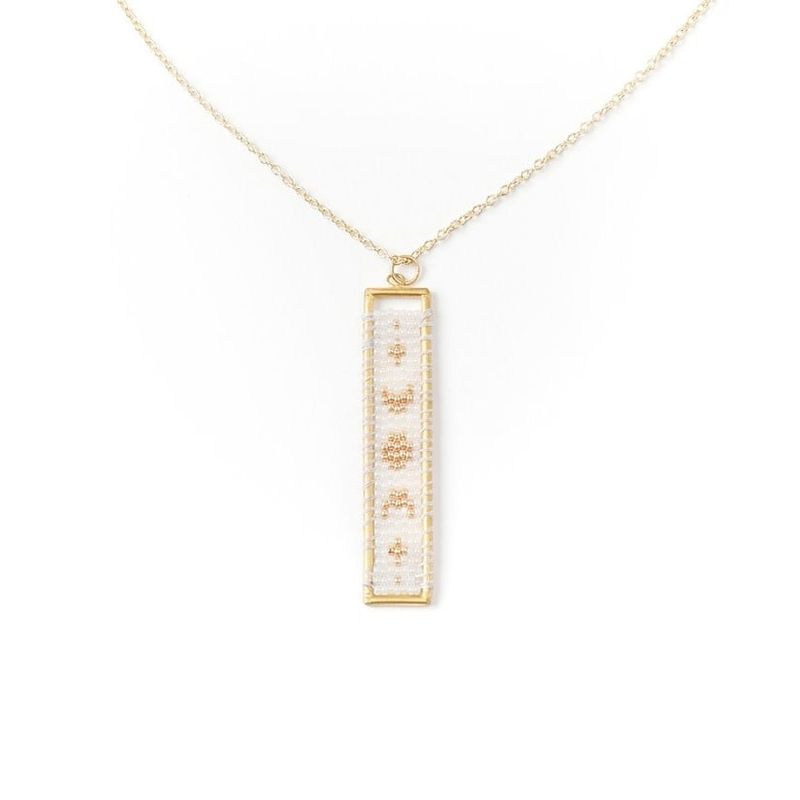 Adiya Woven Necklace Lunar Light, India