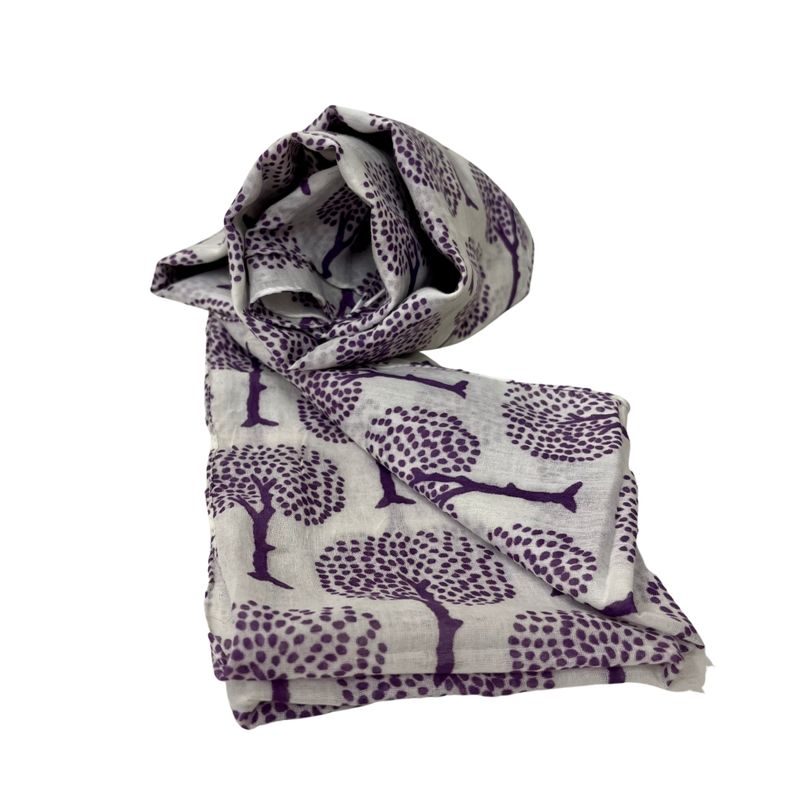 Tree of Life Scarf Purple, India