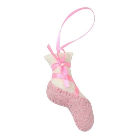 Pink Ballet Slipper Felt Ornament, Nepal