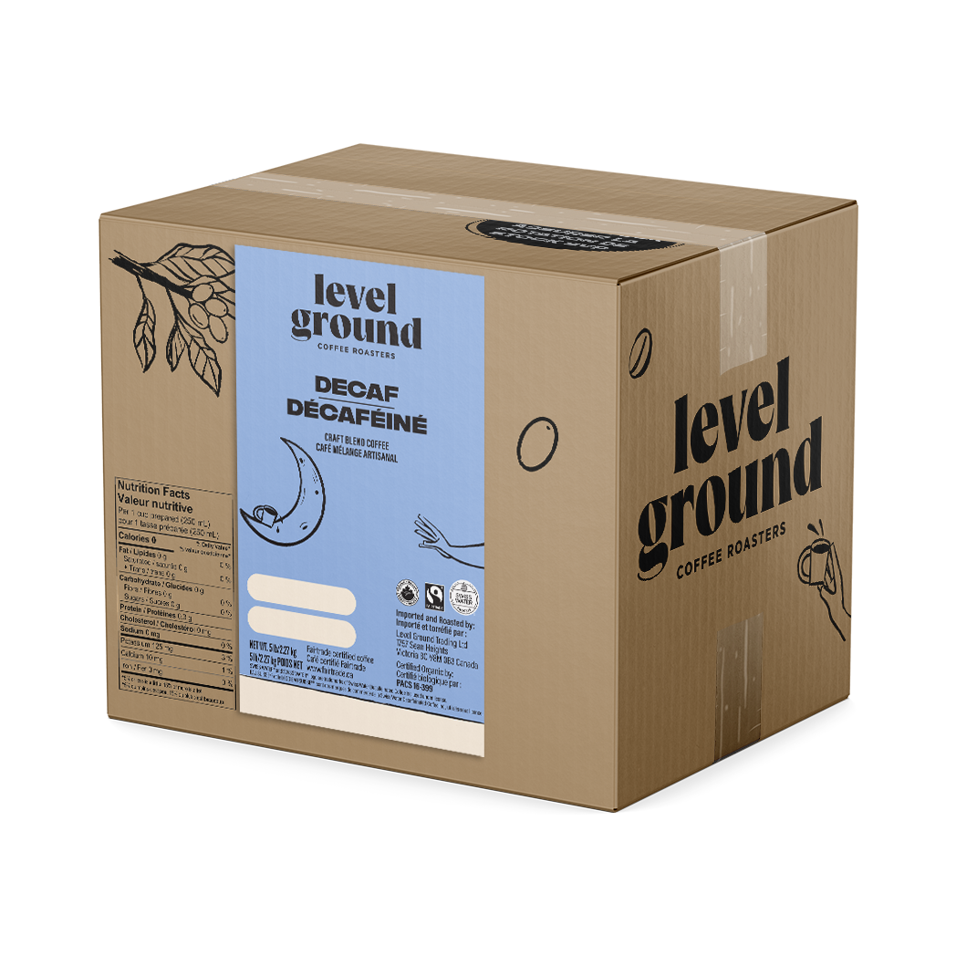 Coffee - Level Ground Decaf Bean - 5lb Box