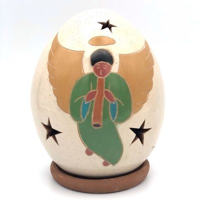 Christmas Nativity Luminary Angel Cream, Nicaragua