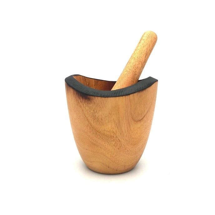 Mortar and Pestle Rustic Tall Tropical Hardwood, Nicaragua