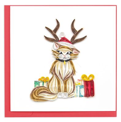Holiday Cat Quilling Card, Vietnam