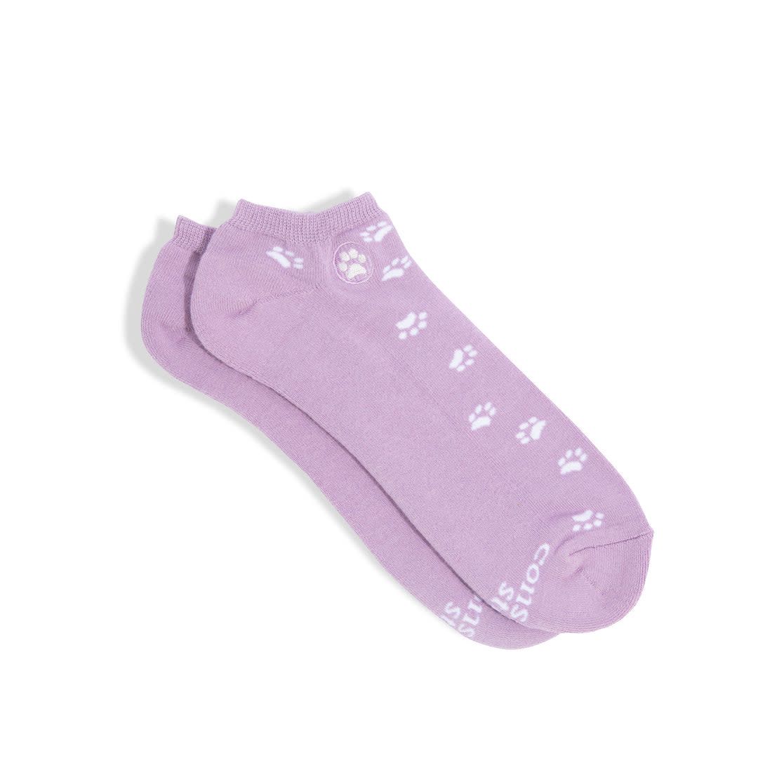 Conscious Step Socks that Save Dogs, Purple, Ankle, Medium