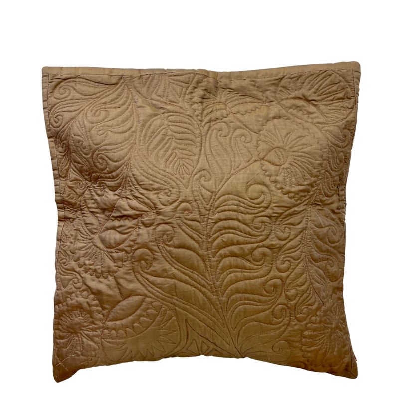 Brown Etched Greenery Large Cushion Cover
