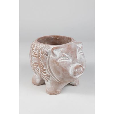 Terracotta Happy Pig Planter, Bangladesh
