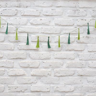 Christmas Tassel Garland - Greenery