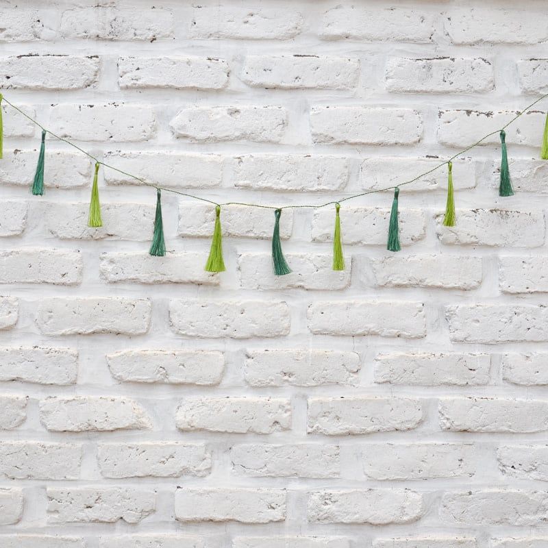 Christmas Tassel Garland - Greenery
