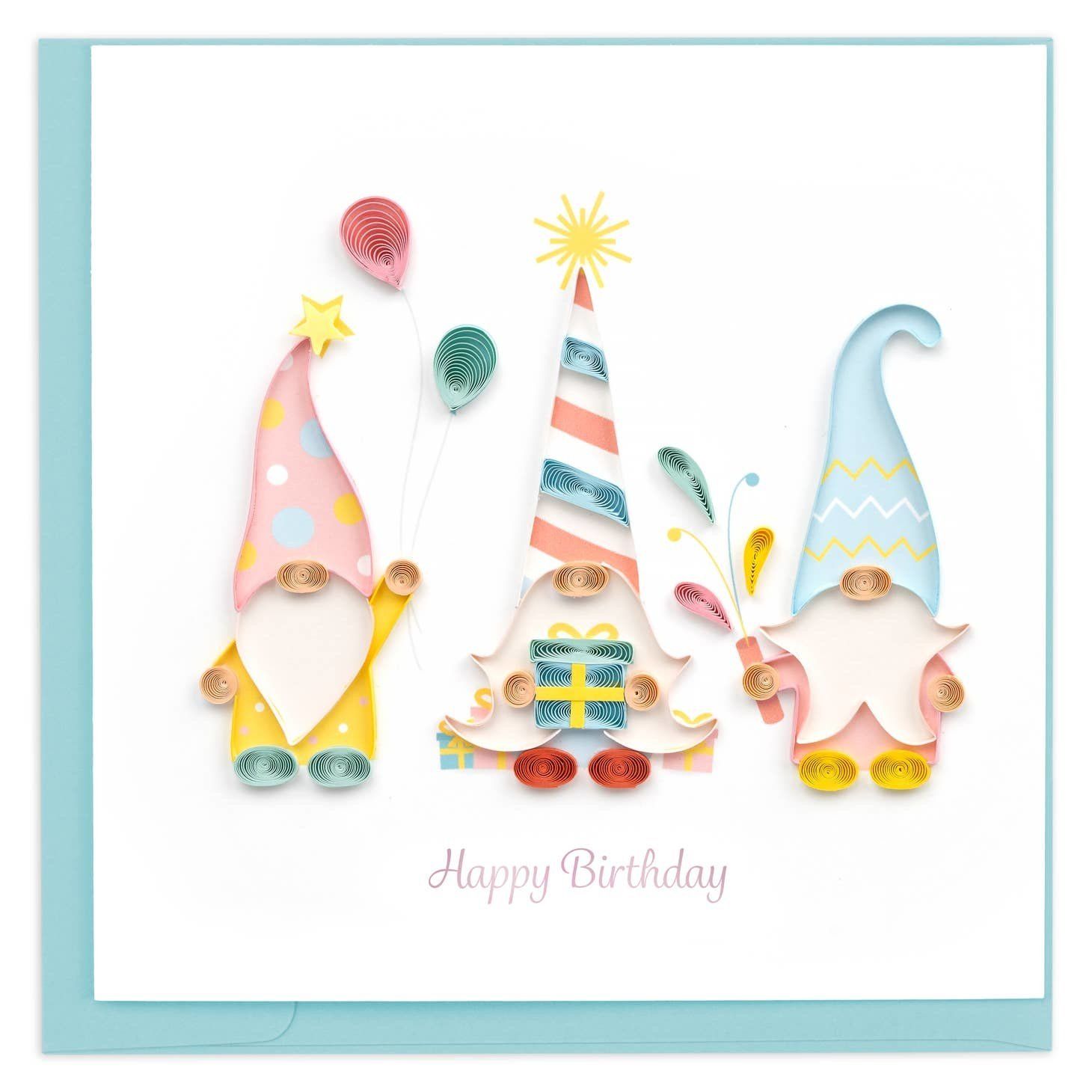 Birthday Gnomes Quilling Card, Vietnam