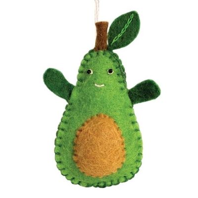 Avocado Kid Felt Ornament, Nepal