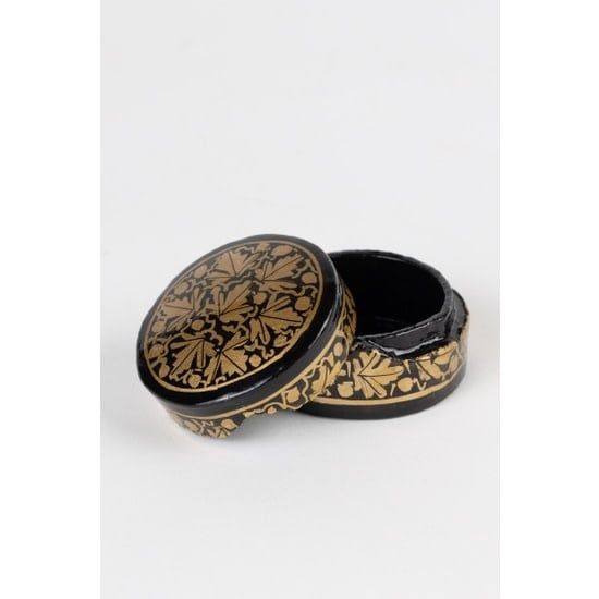 Paper Mache Mini Box Golden Gleam, India