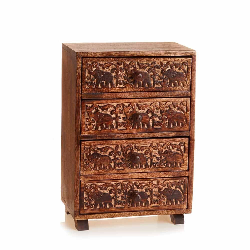 Tabletop Elephant Chest, India