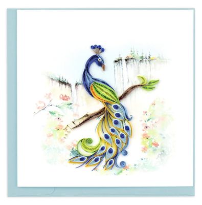 Posing Peacock Quilling Card, Vietnam