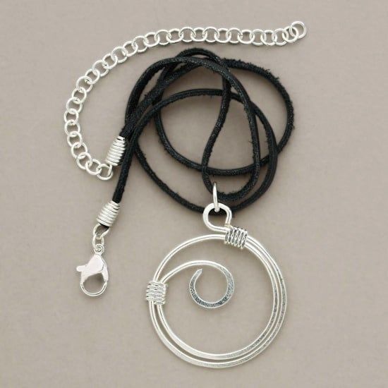 Silver Wave Pendant, Kenya