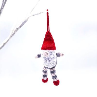 Christmas Gnome Crochet Ornament, Bangladesh