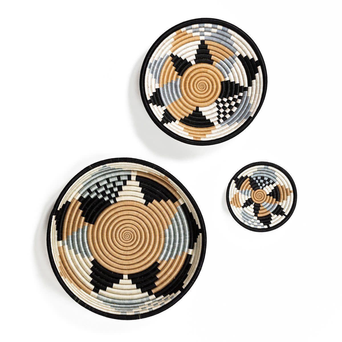 Boutique Diversiform Grey Basket 16&quot;, Rwanda