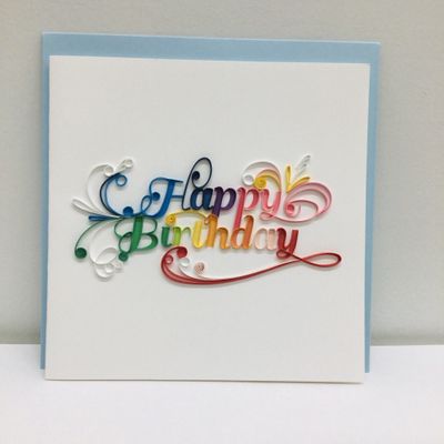 Happy Birthday Quilling Card, Vietnam