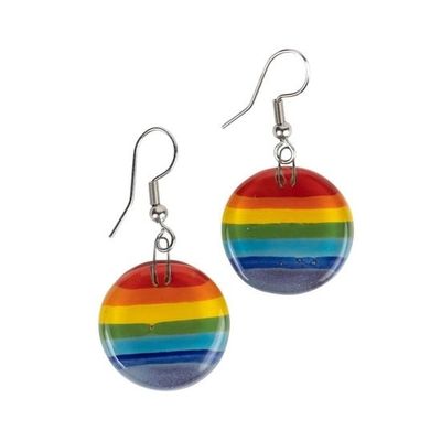 Glass Rainbow Earrings, Chile