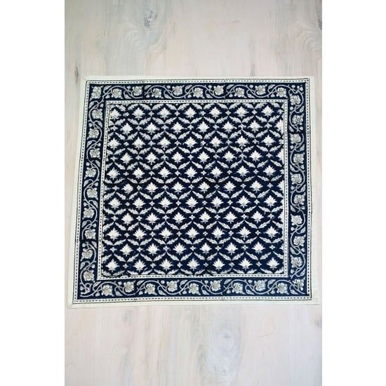Navy Lotus Napkin, India