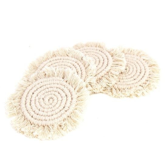 Macrame Coasters Set Of Four, India