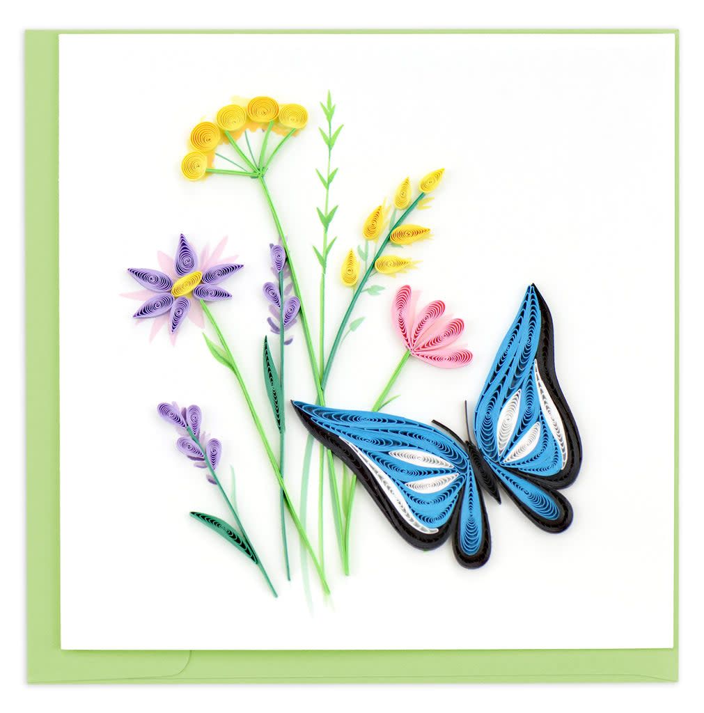 Butterfly and Wildflowers Quilling Card, Vietnam