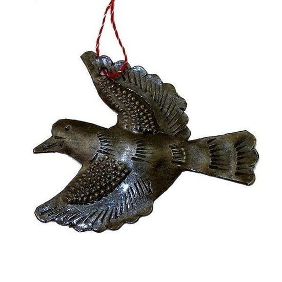 Haitian Cut Metal Dove Christmas Ornament, Haiti