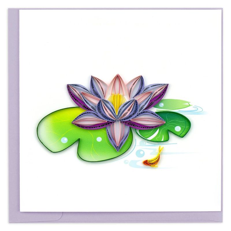 Water Lily Quilling Card, Vietnam