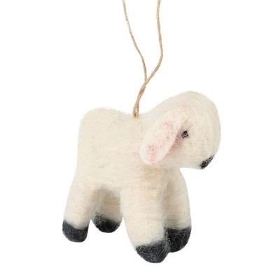 Felt Lamb Ornament, India