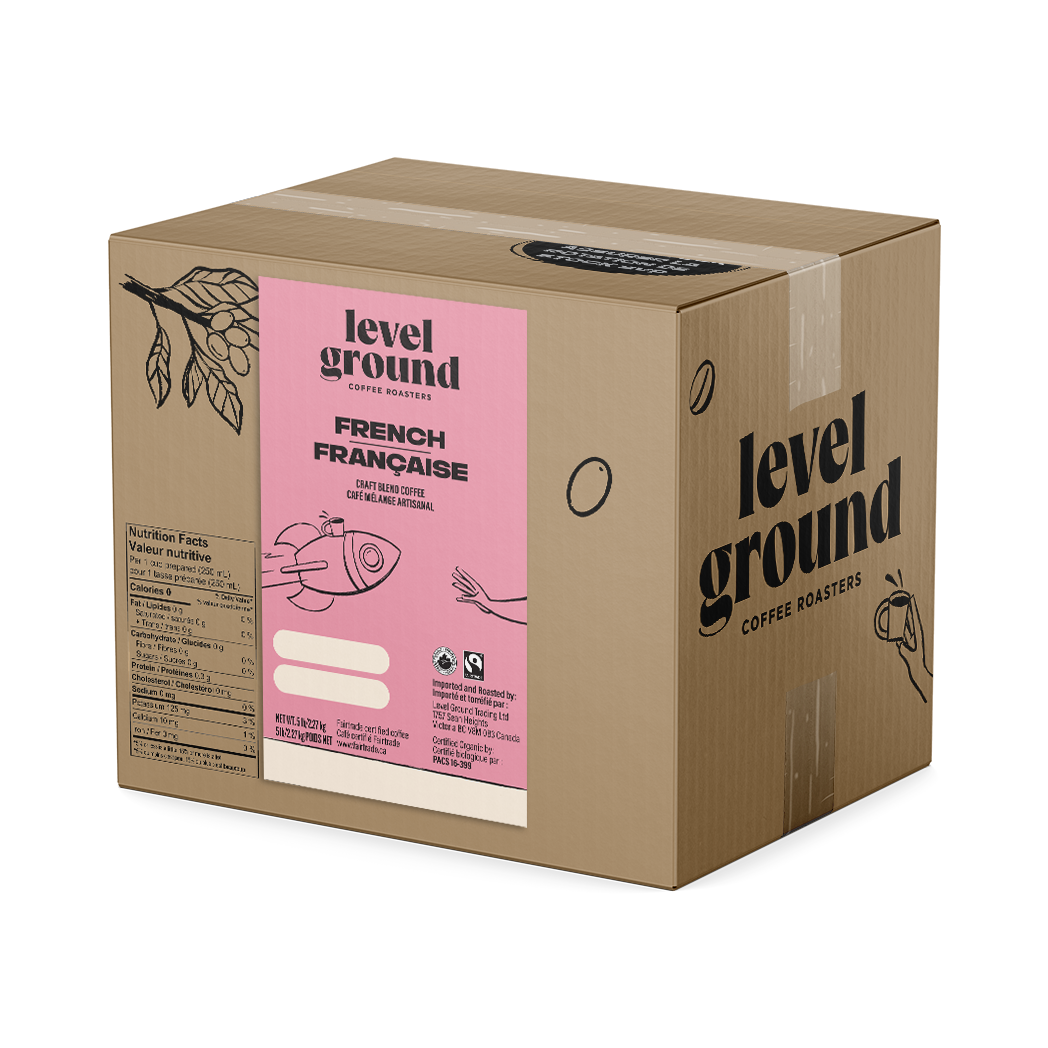 Coffee - Level Ground French Roast Bean -5lb Box