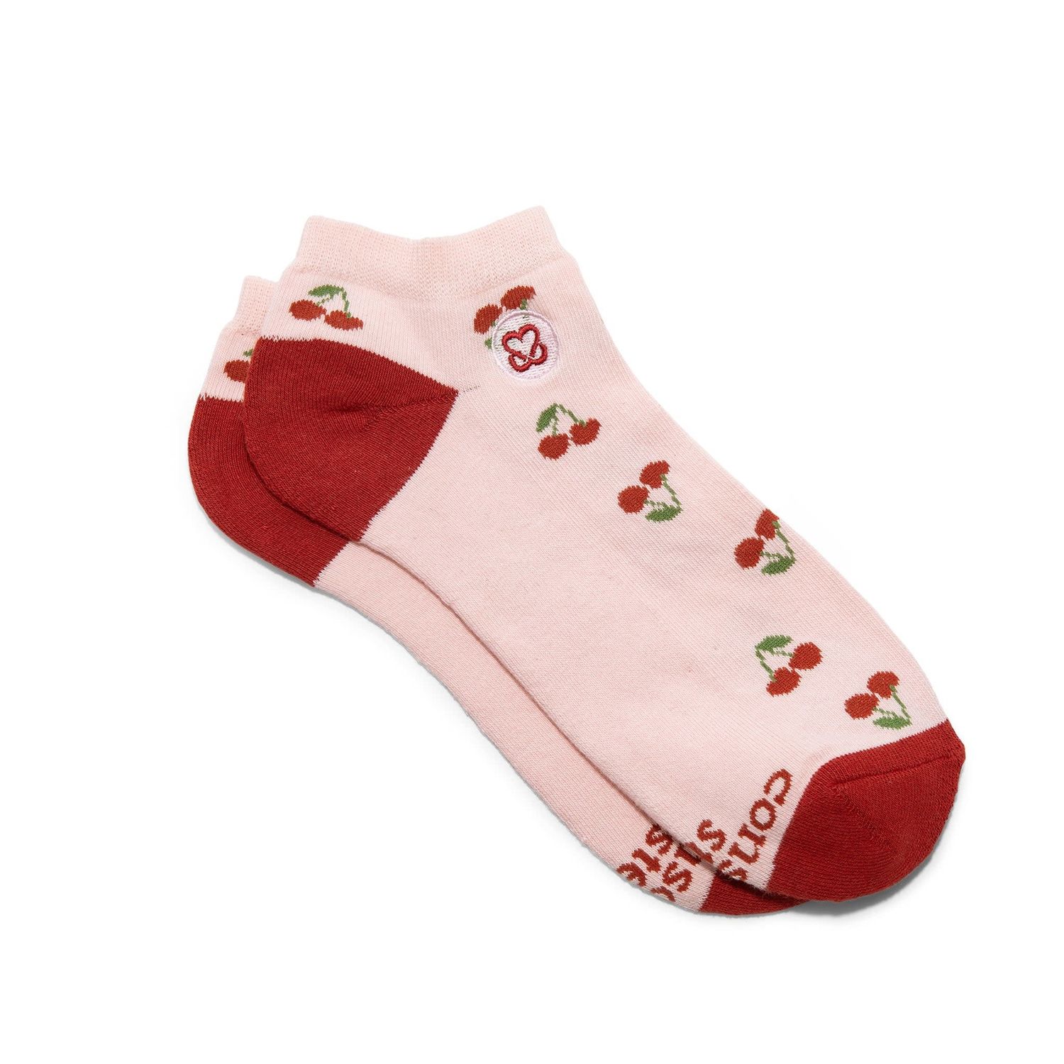 Socks that Support Self Checks, Cherries Ankle Small