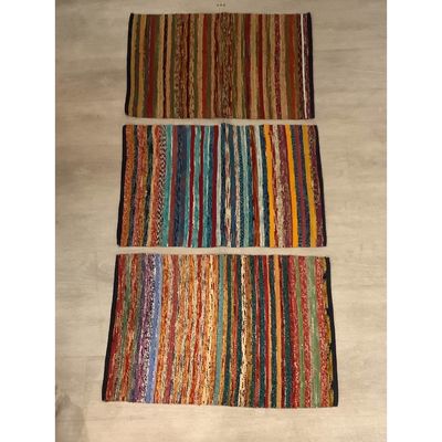 Recycled Sari Rug 18&quot;x26&quot;, Bangladesh