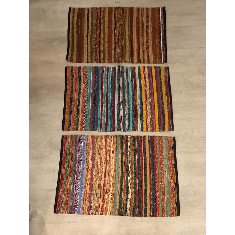Recycled Sari Rug 18&quot;x26&quot;, Bangladesh
