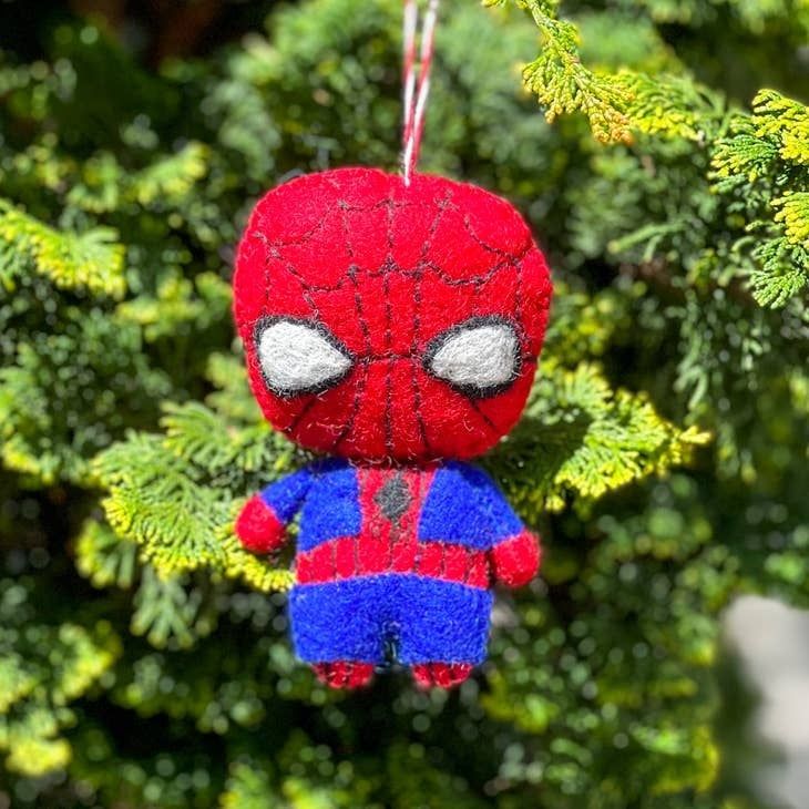 Felt Spiderman Ornament, Nepal